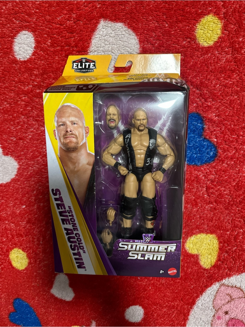 WWE Stone Cold Steve Austin Action Figure - Black, Purple, Yellow
